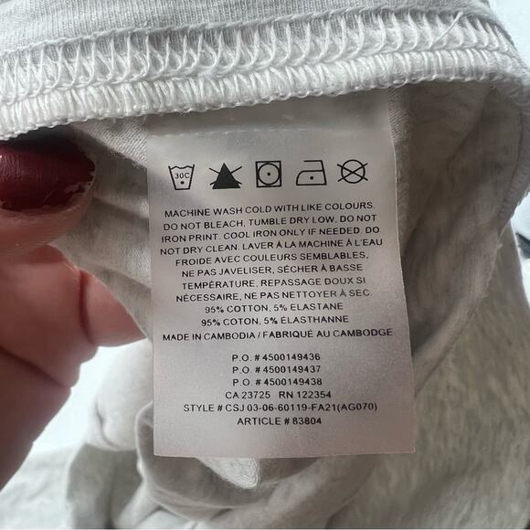 Aritzia TNA Tnachill Atmosphere Hi Rise 7/8 Leggings Heather Gray White - Picture 5 of 6